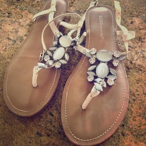 BCBG sandals white